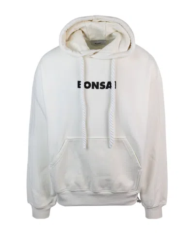 Bonsai Logo-print Cotton Hoodie In White