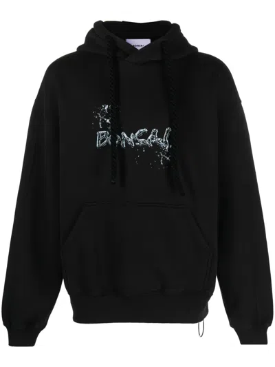 Bonsai Logo-print Drawstring Hoodie In Black