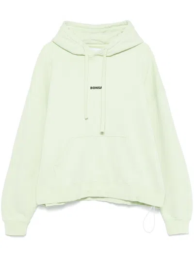 Bonsai Logo-print Hoodie In Green