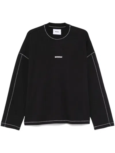 Bonsai Logo-print Long-sleeve T-shirt In Black