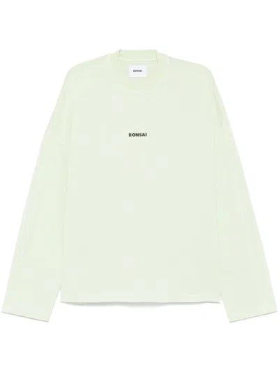 Bonsai Logo-print Long-sleeve T-shirt In Green