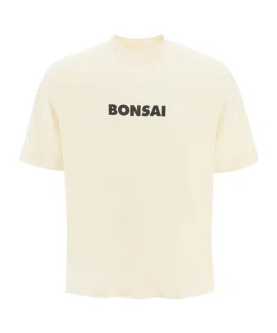 Bonsai Logo-printed Crewneck T-shirt In White