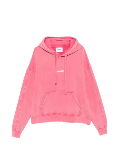 Bonsai Logo-print Cotton Hoodie In Pink