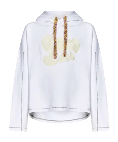 Bonsai Long Sleeve Sweatshirt In White