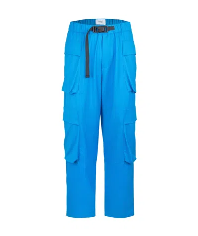 Bonsai Loose Waist Casual Pants In Blue