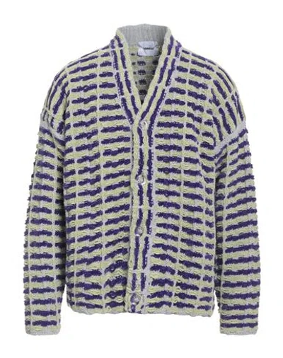 Bonsai Man Cardigan Light Grey Size M Cotton, Wool, Polyamide In Gray