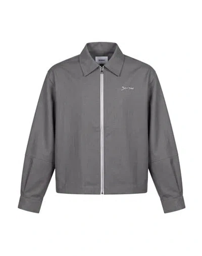 Bonsai Man Jacket Grey Size L Polyester, Viscose, Wool, Elastane In Gray