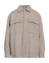 Bonsai Man Shirt Khaki Size L Virgin Wool In Beige