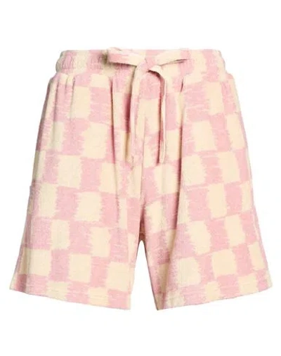 Bonsai Man Shorts & Bermuda Shorts Beige Size M Viscose, Polyester, Polyamide In Pink
