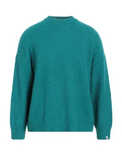 Bonsai Man Sweater Deep Teal Size L Alpaca Wool, Polyamide, Cotton, Modal, Elastane In Green