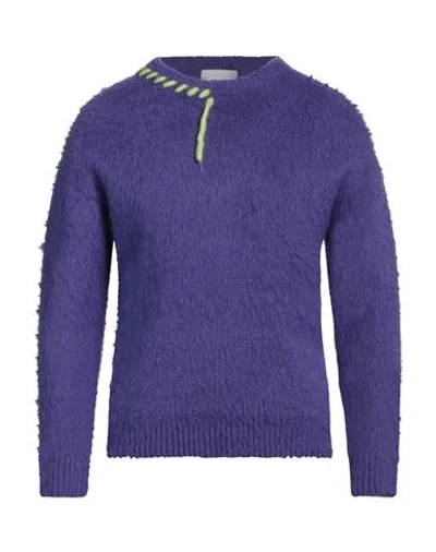 Bonsai Man Sweater Purple Size Xs Acrylic, Mohair Wool, Polyamide, Wool In Blue