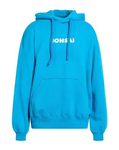 Bonsai Man Sweatshirt Azure Size M Cotton In Blue