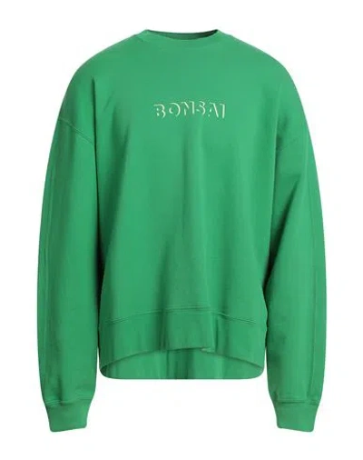 Bonsai Man Sweatshirt Green Size Xl Cotton