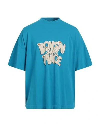 Bonsai Man T-shirt Azure Size M Cotton In Blue