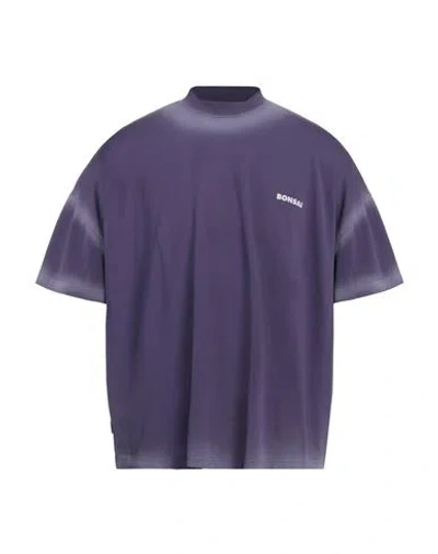 Bonsai Man T-shirt Purple Size S Cotton