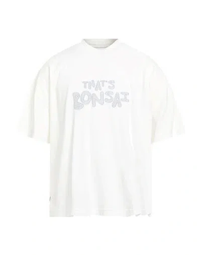 Bonsai Man T-shirt White Size L Cotton