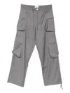 Bonsai Drawstring Cargo Pants In Gray