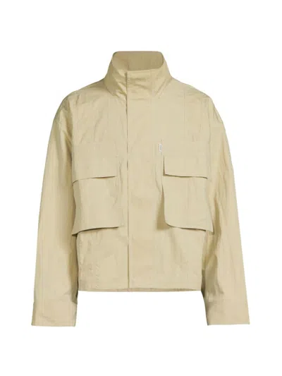 Bonsai Men's Cotton-blend Cargo Jacket In Almond Oil