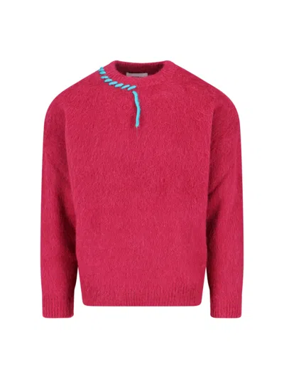Bonsai Mohair Blend Sweater In Red