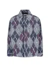 Bonsai Diamond Texture Shirt Jacket In Gray