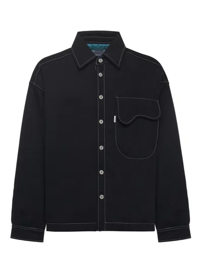 Bonsai Overshirt With Chest Pocket In Black