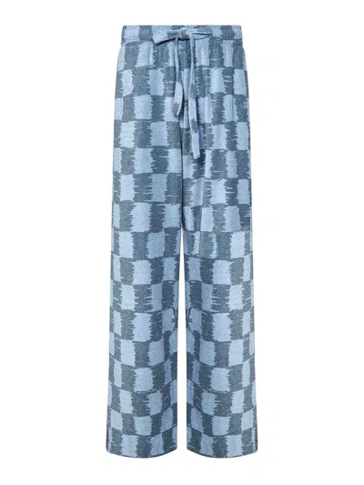 Bonsai Wide-leg Checked Pants