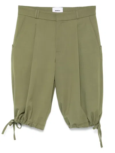 Bonsai Pleated Shorts In Green