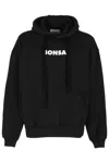 Bonsai Logo Print Cotton Hoodie In Black