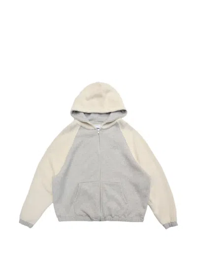 Bonsai Raglan-sleeve Zip-up Hoodie In Gray