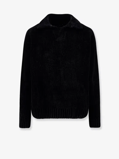 Bonsai Ribbed Chenille Sweater In Black