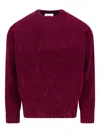 Bonsai Chenille Sweater In Red
