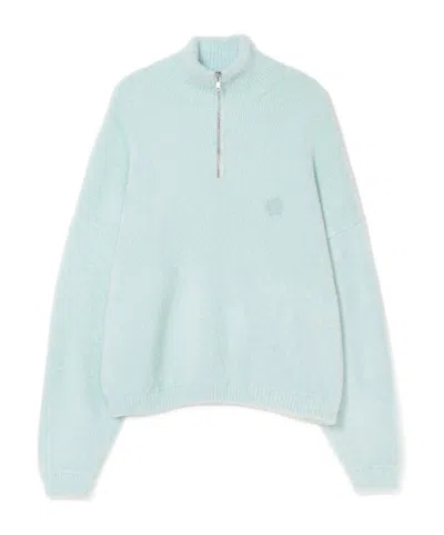 Bonsai Semi-zipper Sweater In Blue