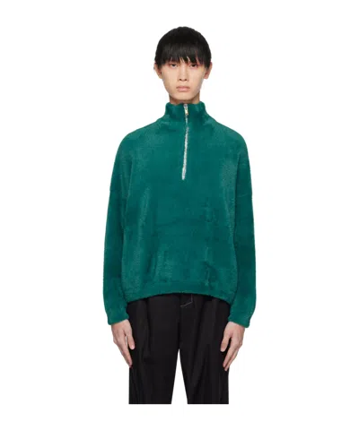 Bonsai Semi-zipper Sweater In Green