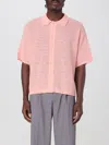 Bonsai Short-sleeved Knit Shirt In Pink