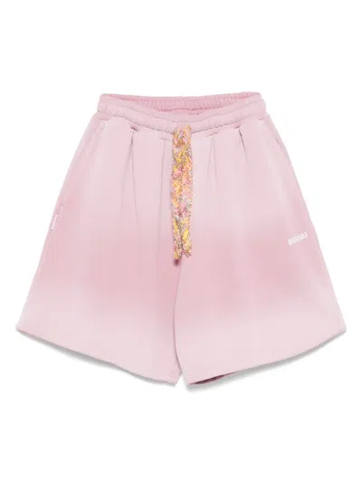 Bonsai Spray Track Shorts In Pink