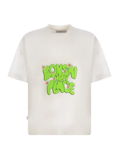 Bonsai T-shirt  "happy Place" In White