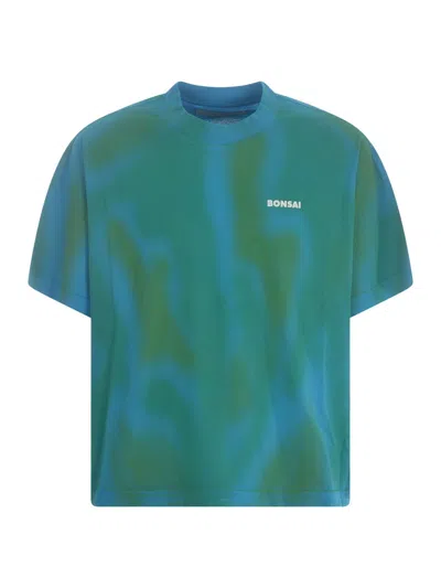 Bonsai Man T-shirt Azure Size L Cotton In Green