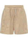 Bonsai Terry Beige Bermuda Shorts In Beige
