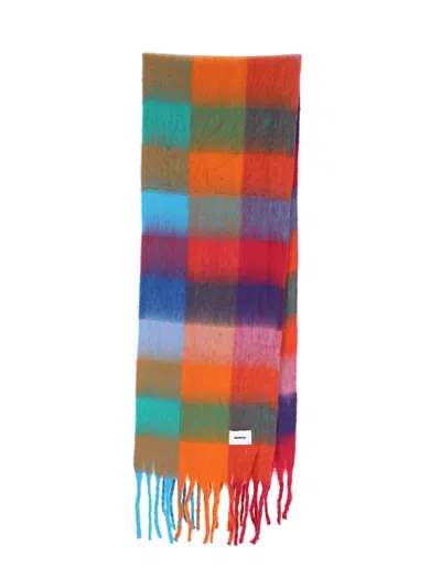 Bonsai Tree-form Motif Polyester Scarf For Men In Multicolour