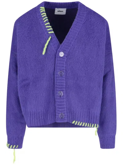 Bonsai V-neck Cardigan In Purple