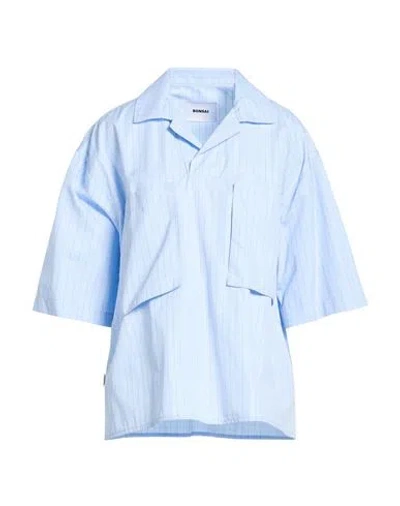 Bonsai Woman Shirt Sky Blue Size S Cotton