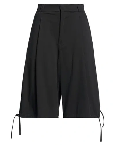Bonsai Woman Shorts & Bermuda Shorts Black Size L Polyester, Viscose, Wool, Elastane