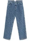 Bonsai Zigzag-print Jeans In Blue