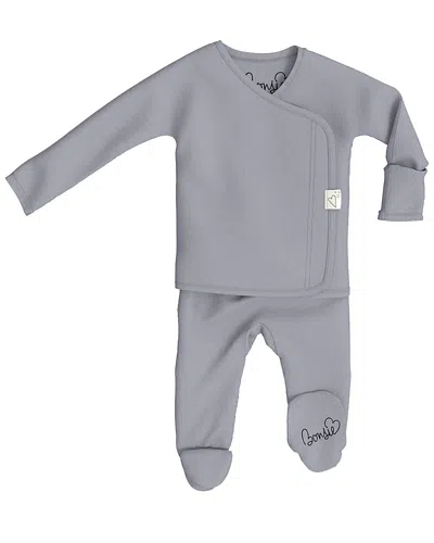 Bonsie Baby Unisex Skin To Skin Footie - Baby In Fog