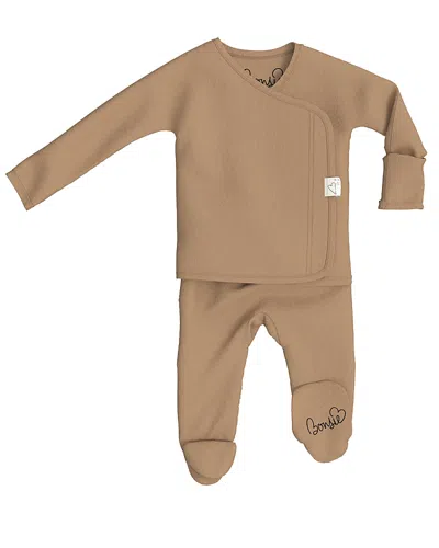 Bonsie Baby Unisex Skin To Skin Footie - Baby In Mocha