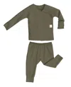 Bonsie Baby Kids' Unisex Skin To Skin Two Piece Set- Baby In Oliveyou