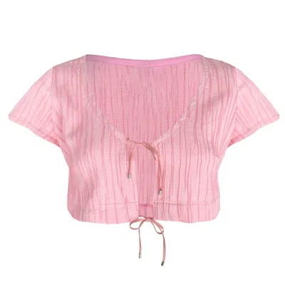 Bontemps Women's Pink / Purple The Hanne Cropped Cami Top - Matte Pink In Pink/purple