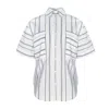 Bontemps Women's White The Ramona A-line Button Up Shirt - Biarritz Stripe In White
