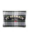 Bonton Checked Zip Pouch Bag In Green