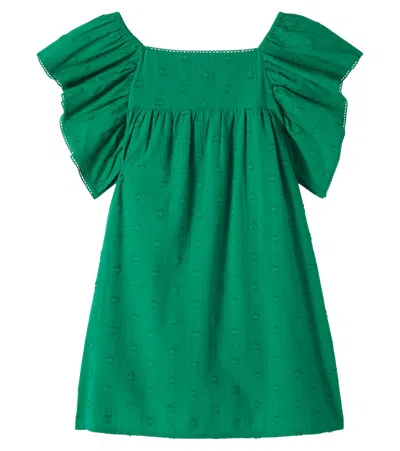 Bonton Kids' Dream Cotton Dress In Green